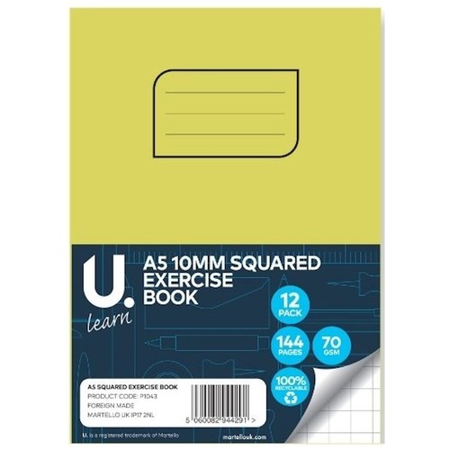 Squared exercise book - a5,
