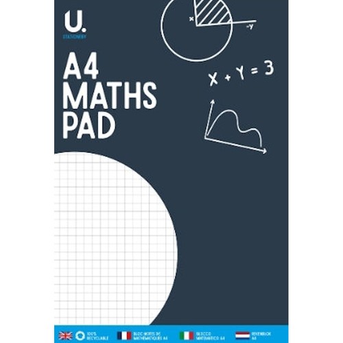 Maths pad squared graph - a4,